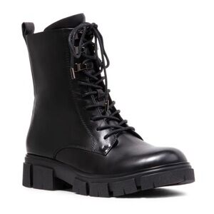 Blondo Black Leather Combat Boots waterproof Size 10